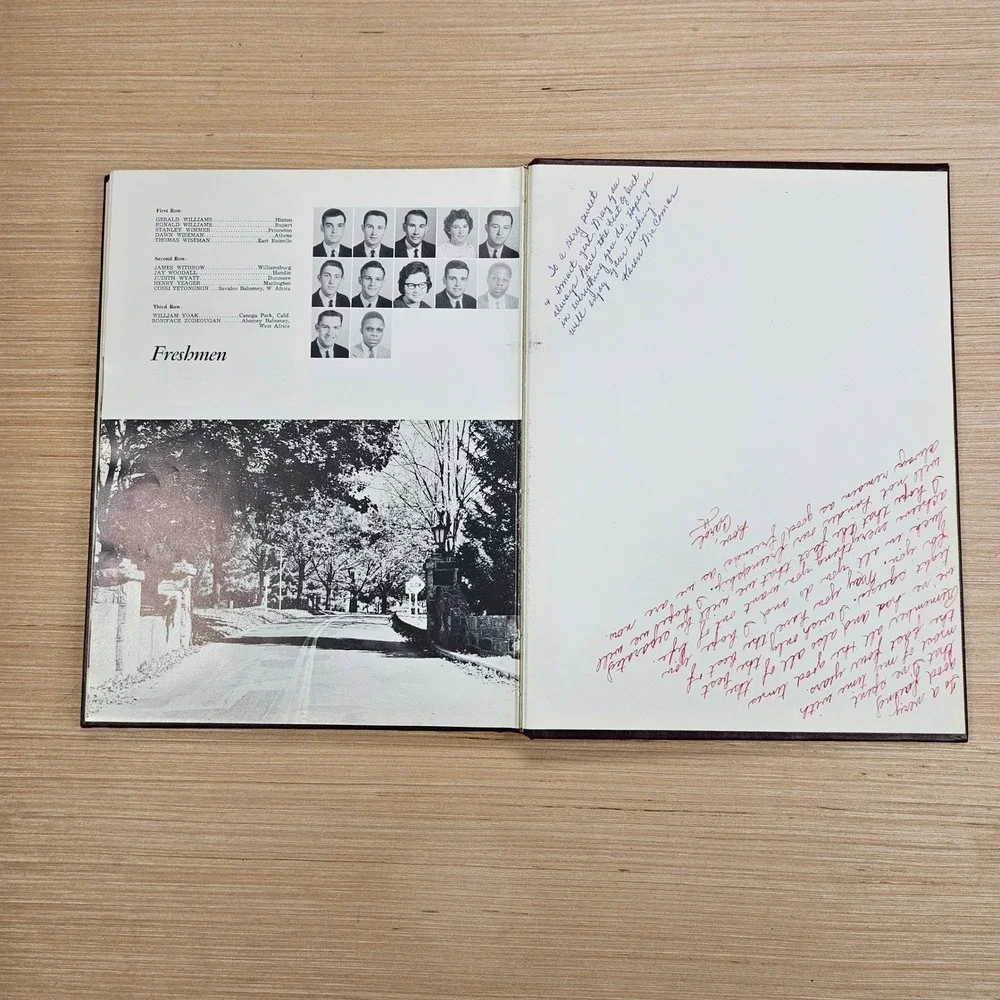 Vintage Concord College Yearbook 1964 Pine‎ Tree Athens West Virginia Burgundy